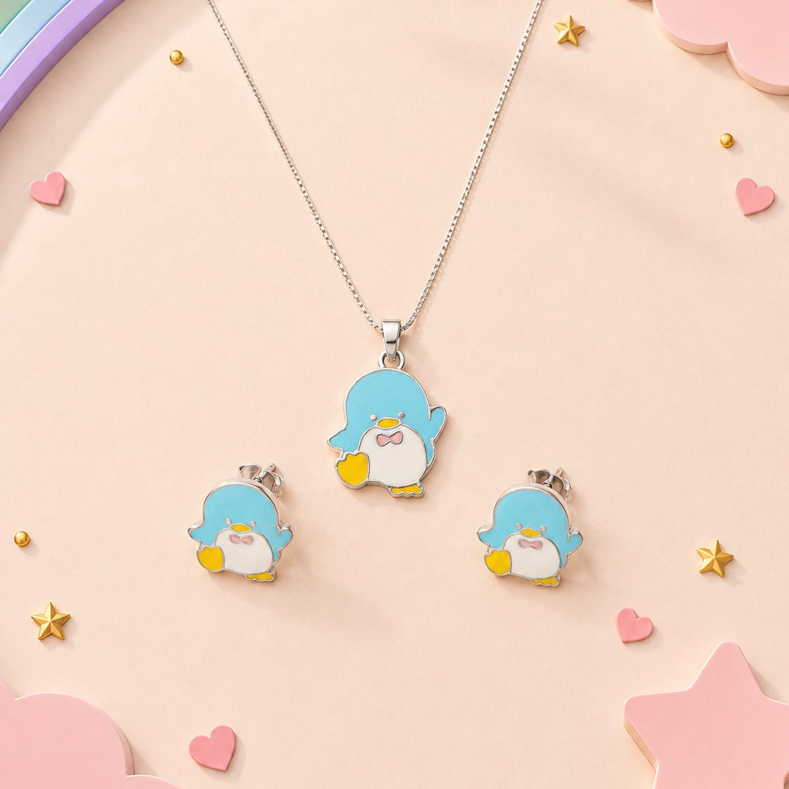 Penny the Penguin Set 925 sterling silver meera jaipur