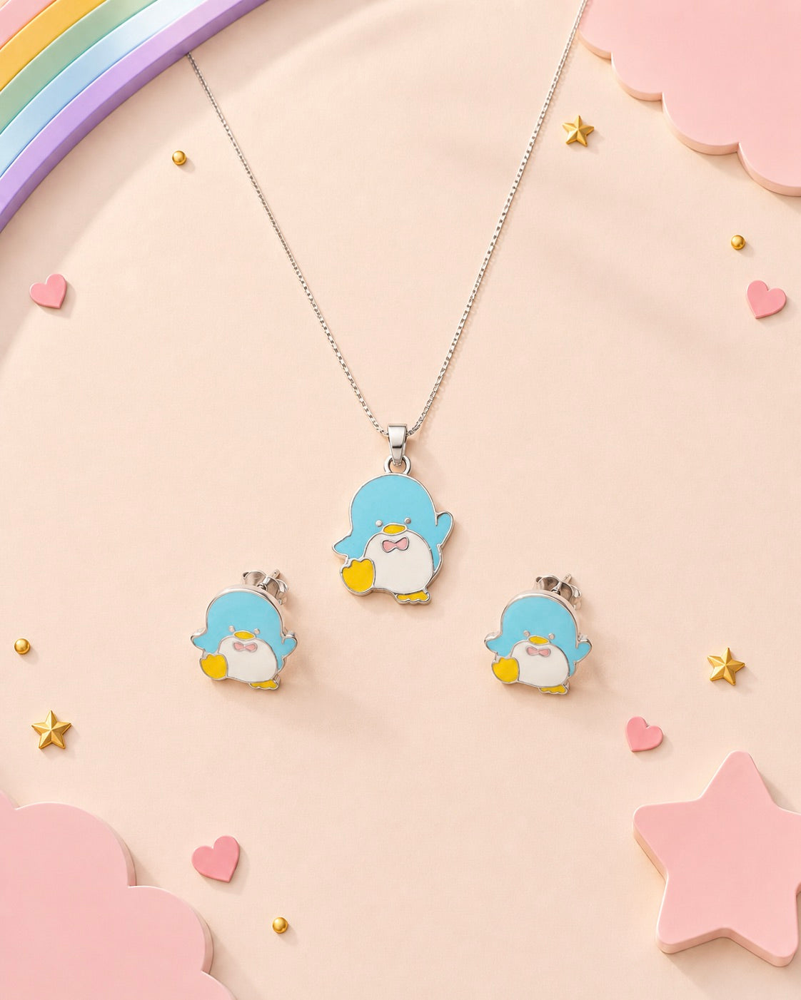 Penny the Penguin Set 925 sterling silver meera jaipur