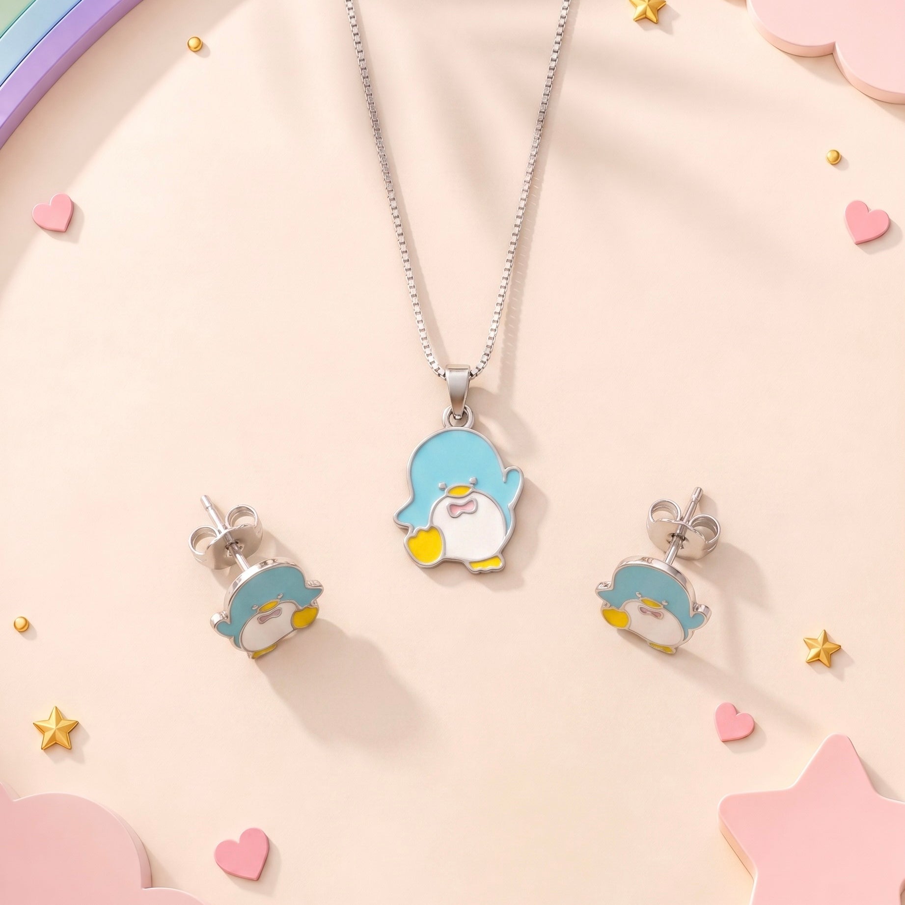 Penny the Penguin Set 925 sterling silver meera jaipur