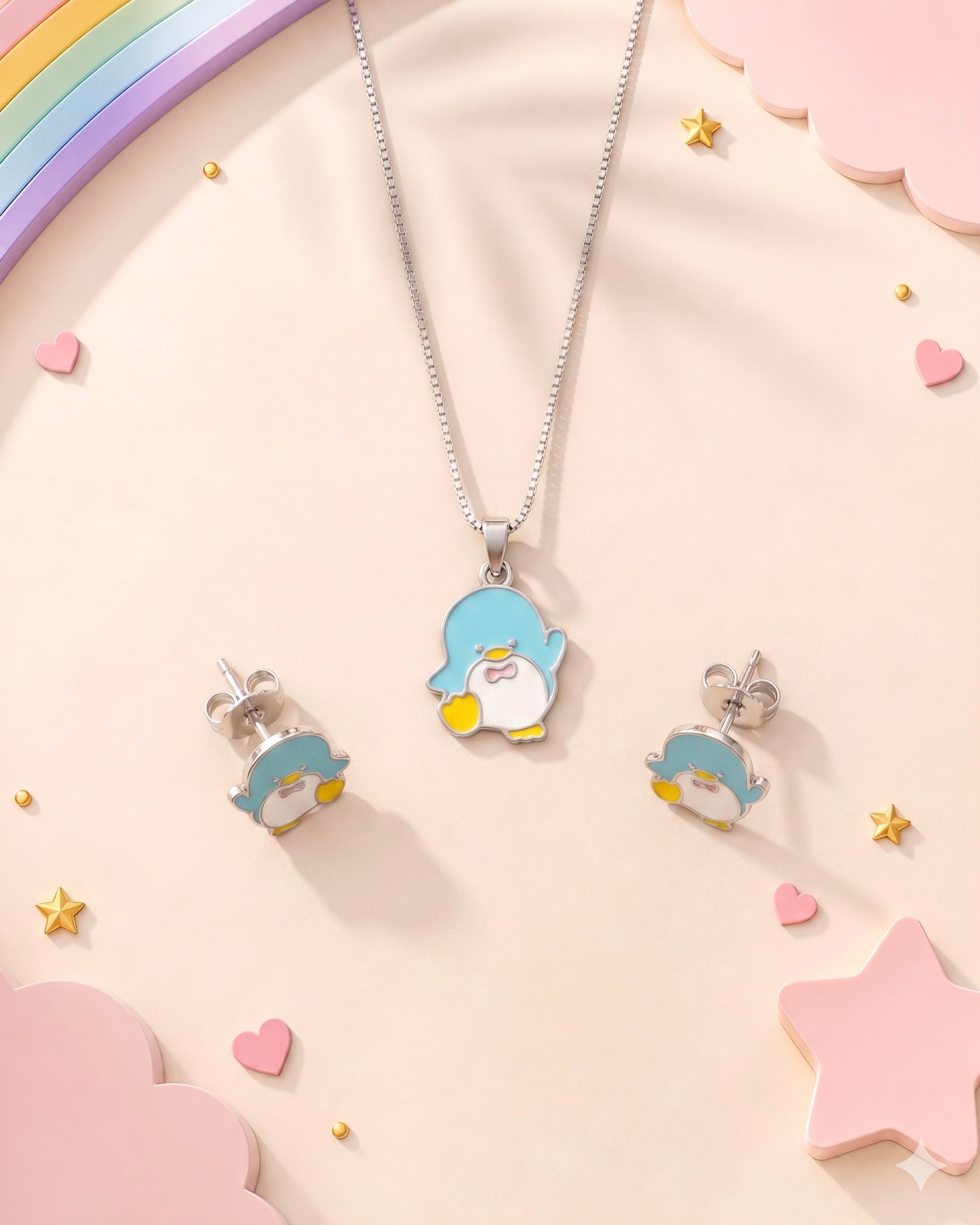 Penny the Penguin Set 925 sterling silver meera jaipur