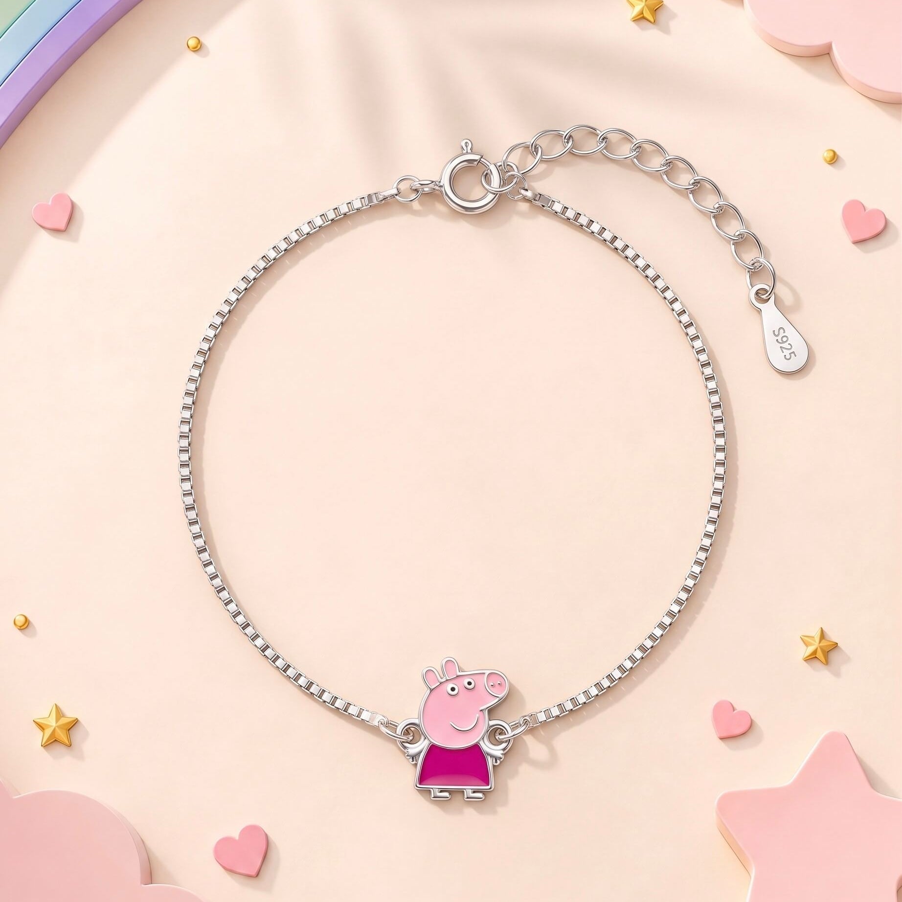 Peppa Pig Silver Bracelet 925 sterling silver meera jaipur