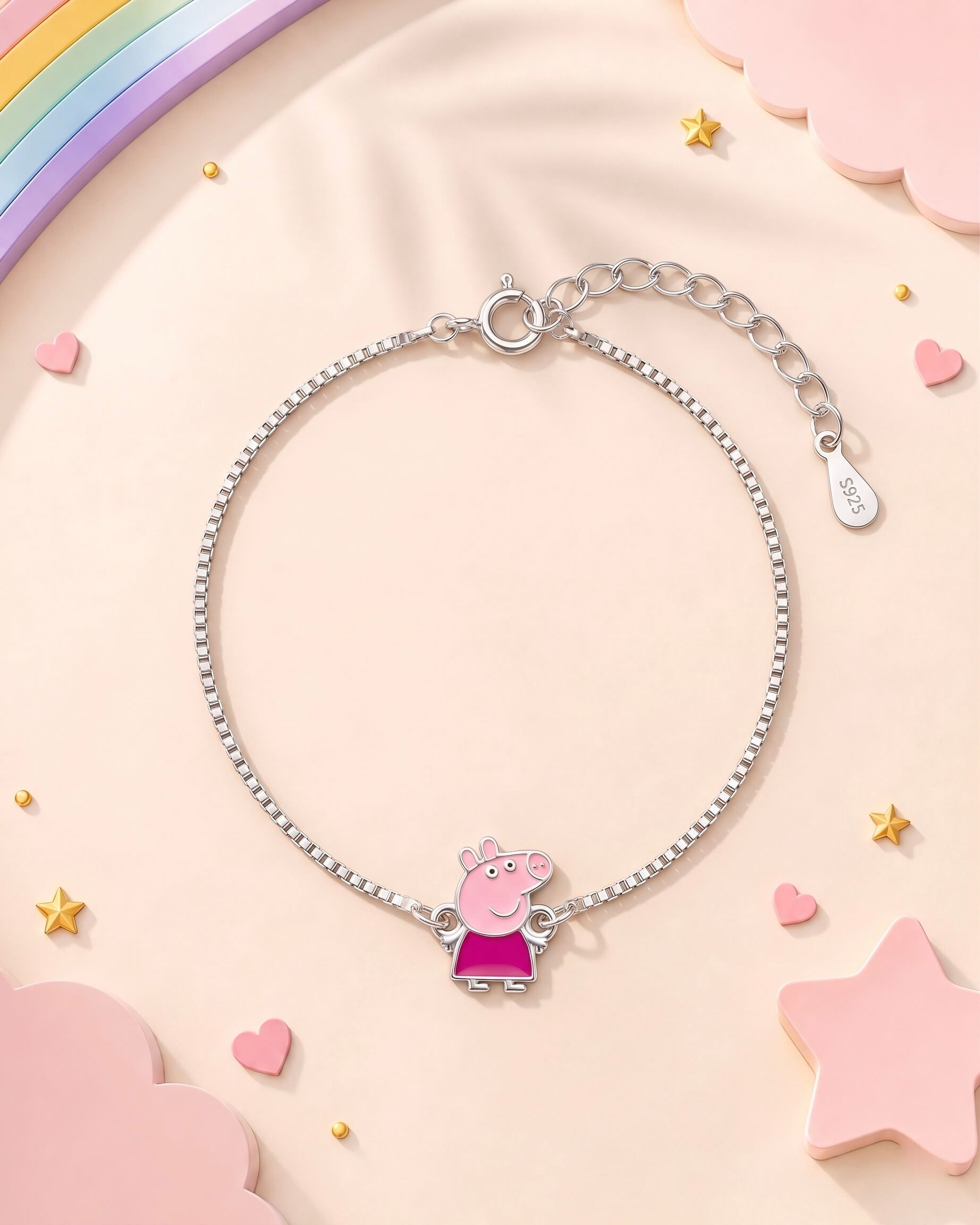Peppa Pig Silver Bracelet 925 sterling silver meera jaipur