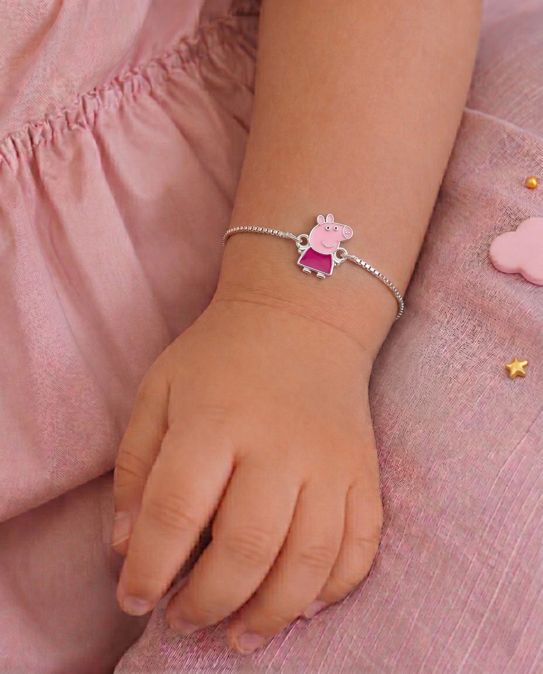 Peppa Pig Silver Bracelet 925 sterling silver meera jaipur