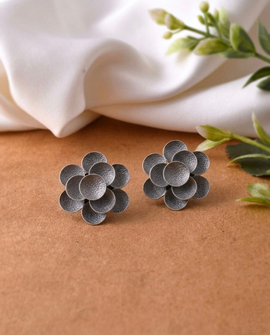Petal Silver Earrings 925 sterling silver meera jaipur