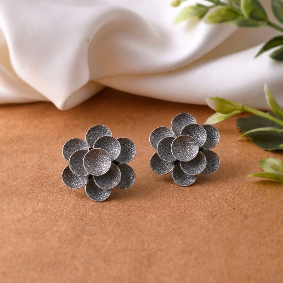 Petal Silver Earrings 925 sterling silver meera jaipur