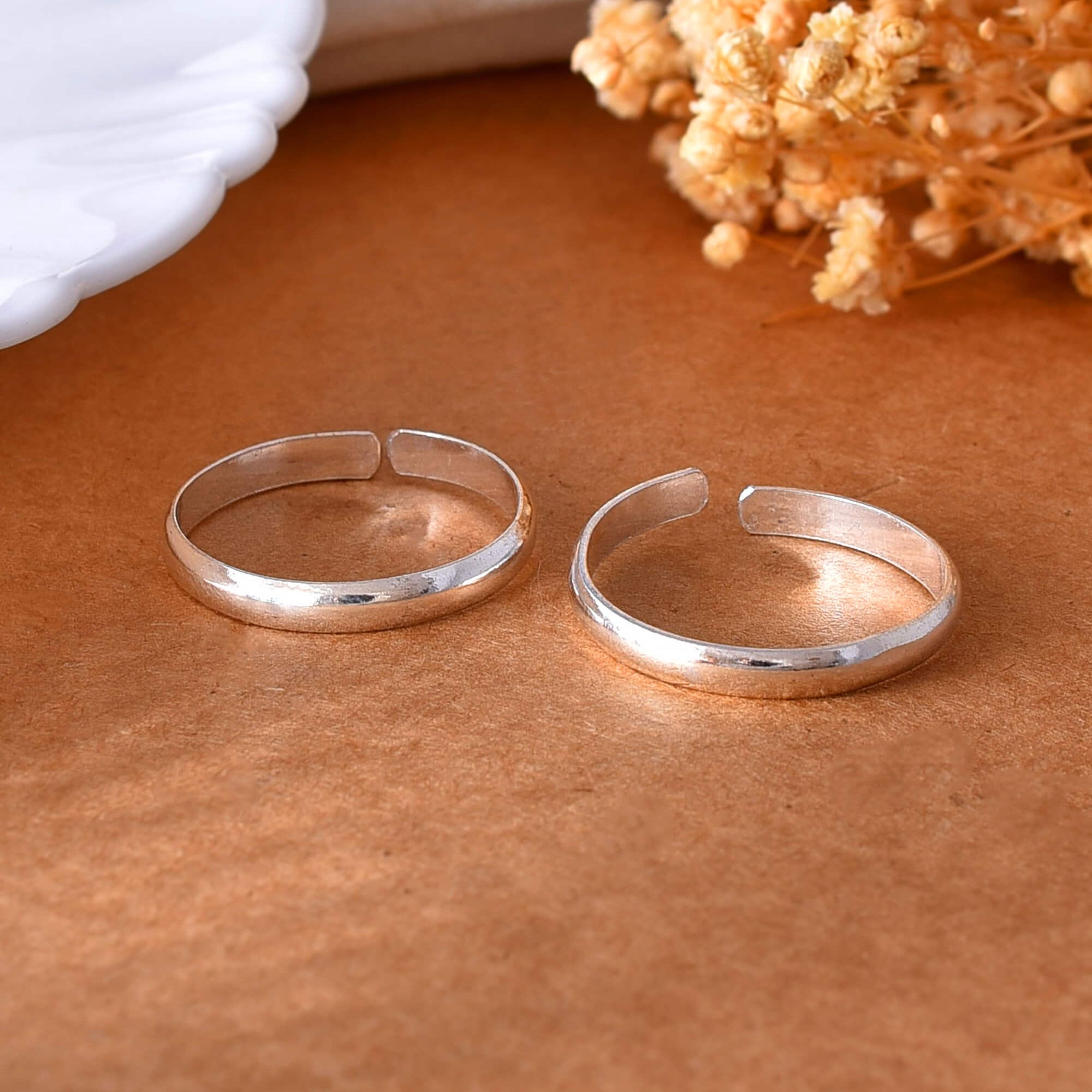 Plain silver Thumb ring - 925 Silver Jewellery Meera Jaipur