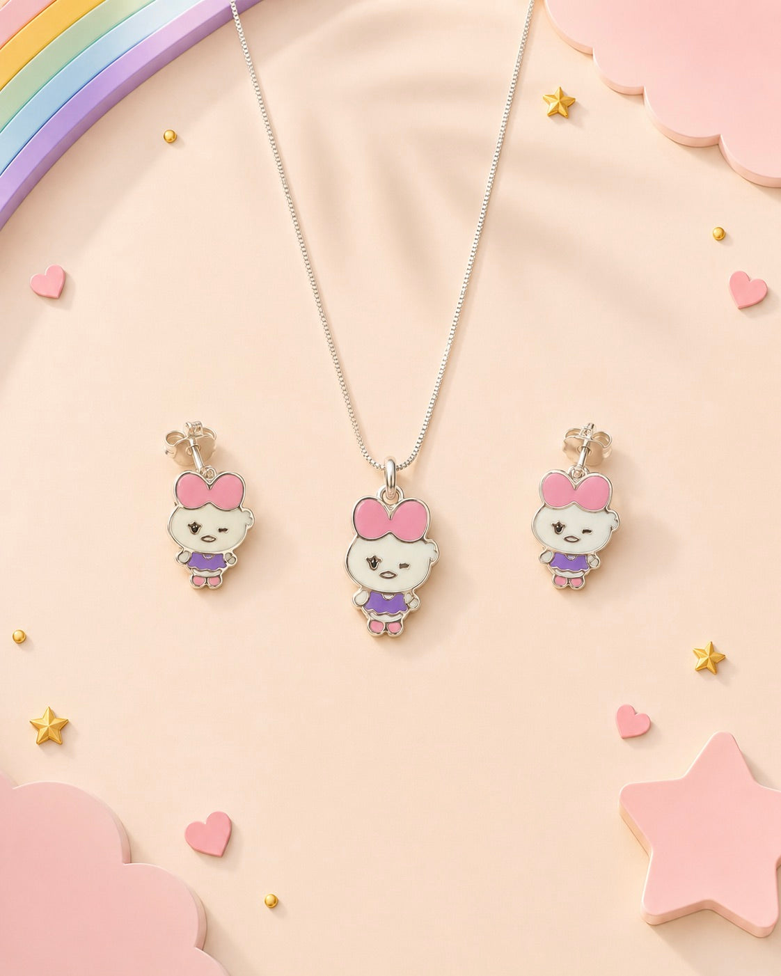 Pretty in Pink Doll Set 925 sterling silver meera jaipur 