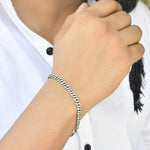 Prism Mens silver bracelet - 925 Silver Jewellery Meera Jaipur