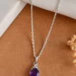 Purple Allure Pendant - 925 Silver Jewellery Meera Jaipur