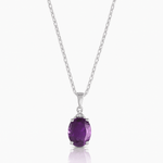 Purple Allure Pendant - 925 Silver Jewellery Meera Jaipur