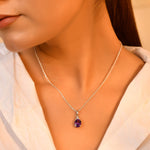 Purple Allure Pendant - 925 Silver Jewellery Meera Jaipur