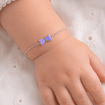 Purple Bow baby silver bracelet - 925 Silver Jewellery Meera Jaipur