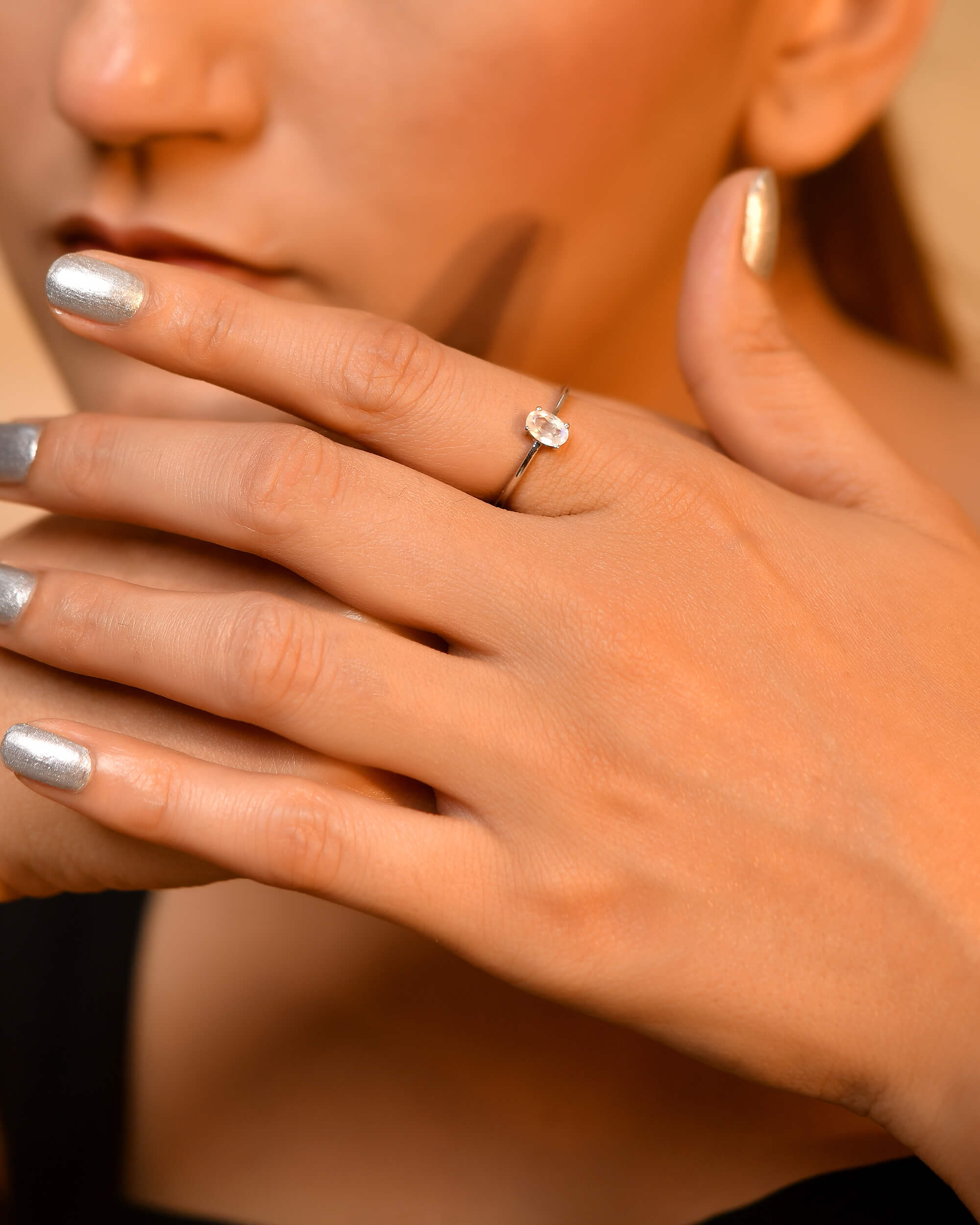 RAINBOW CUT Silver ring - 925 Silver Jewellery Meera Jaipur
