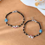 Rainbow evileye baby silver bracelet - 925 Silver Jewellery Meera Jaipur