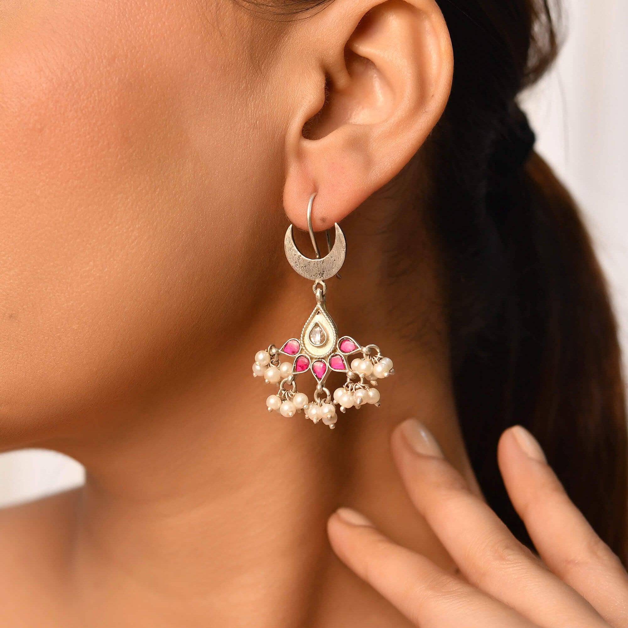 Riya Silver Earrings 925 sterling silver meera jaipur