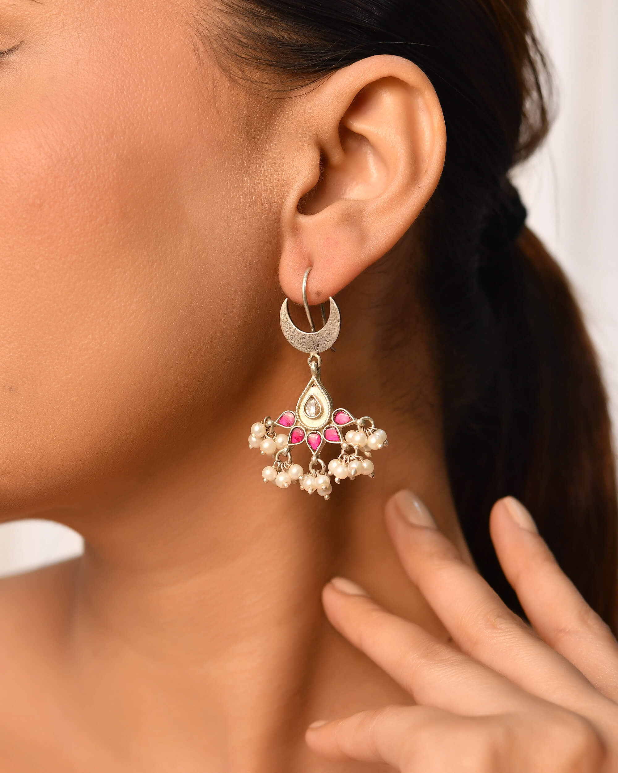 Riya Silver Earrings 925 sterling silver meera jaipur