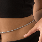 Rope Silver Waist Chain - 925 Silver Jewellery Meera Jaipur