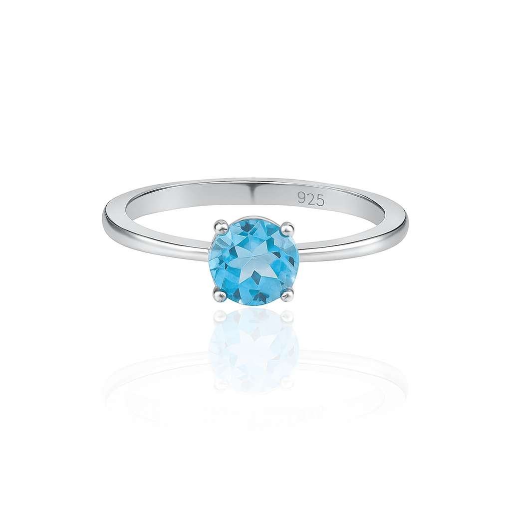 Round BT silver ring - 925 Silver Jewellery Meera Jaipur