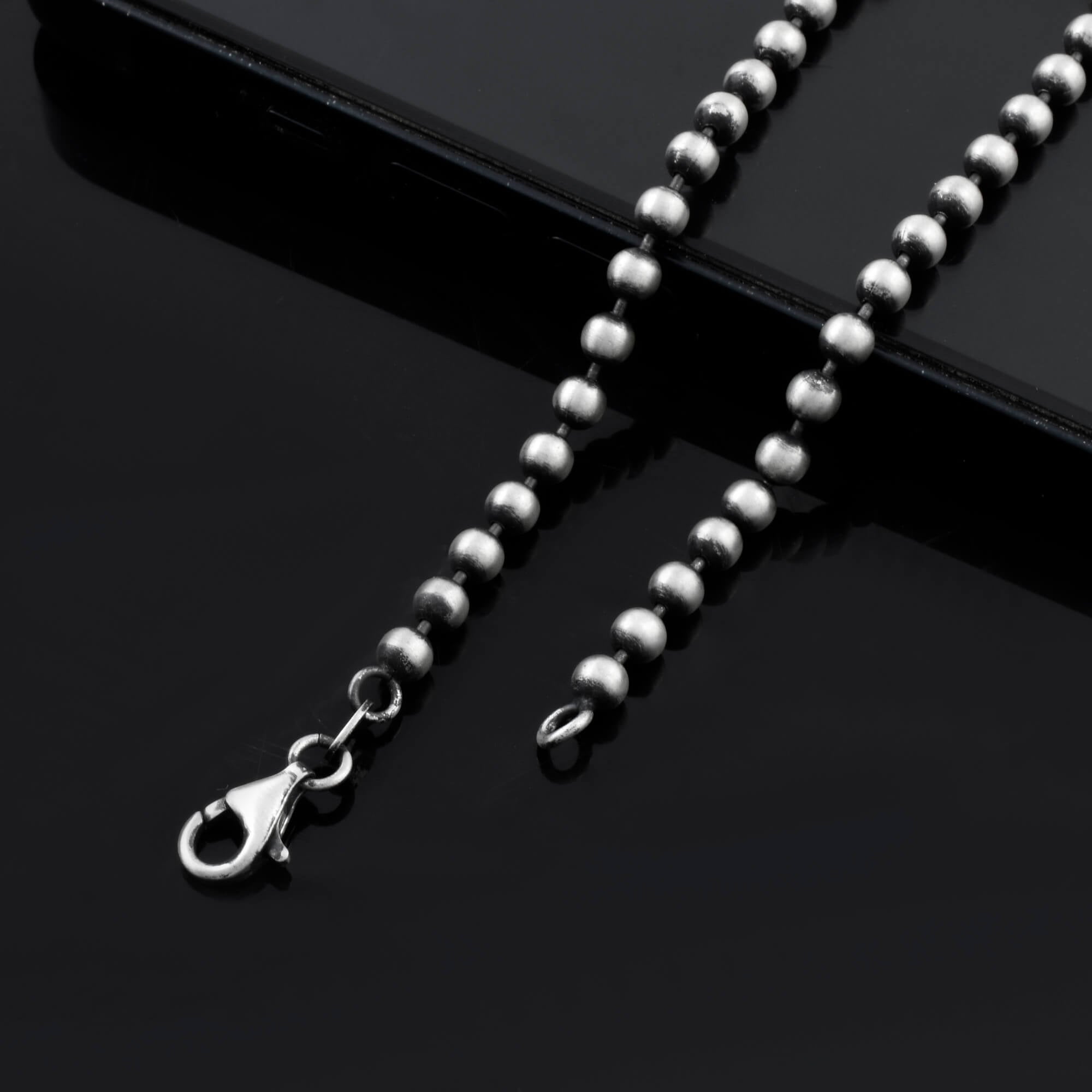 Round ball silver bracelet - 925 Silver Jewellery Meera Jaipur