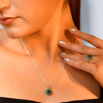 Royal Bloom Silver Set - 925 Silver Jewellery Meera Jaipur