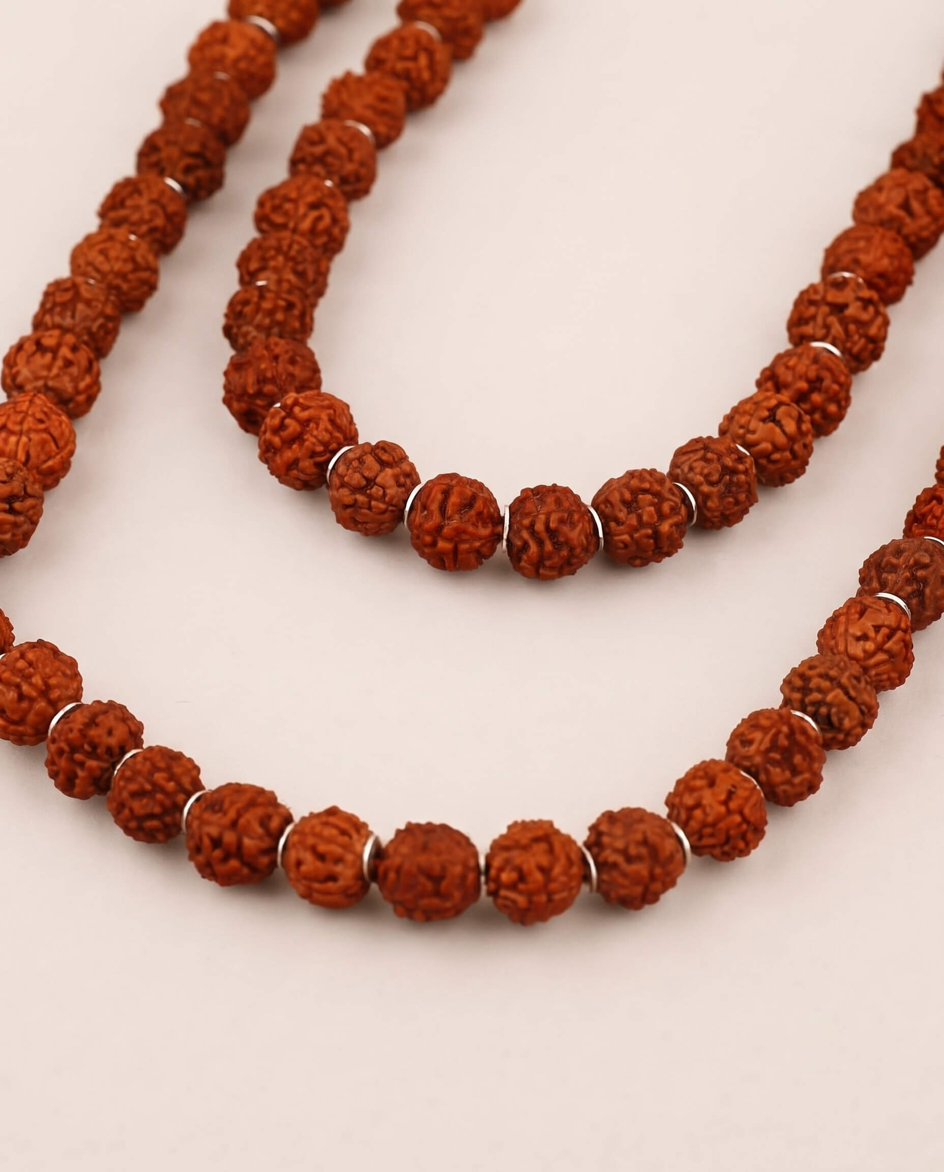 Rudraksha beads Jap Mala - Real Rudraksha 925 sterling silver meera jaipur