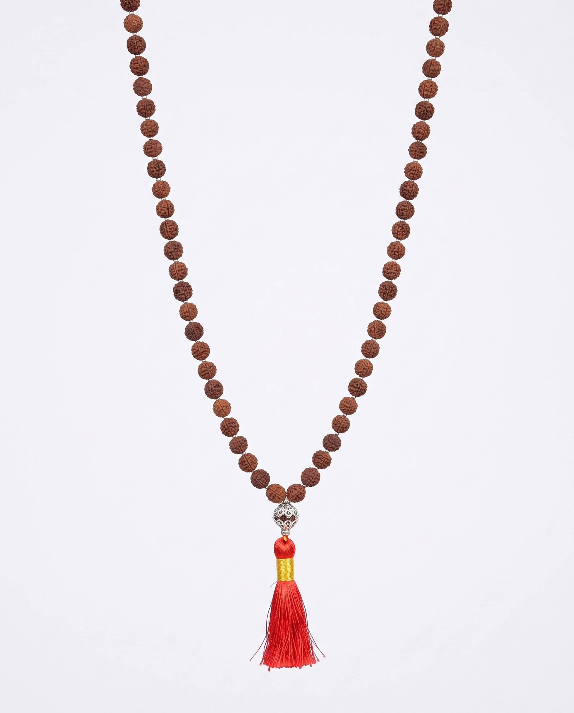 Rudraksha beads Jap Mala - Real Rudraksha 925 sterling silver meera jaipur