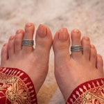 Rustic Twist Toe Ring - 925 Silver Jewellery Meera Jaipur
