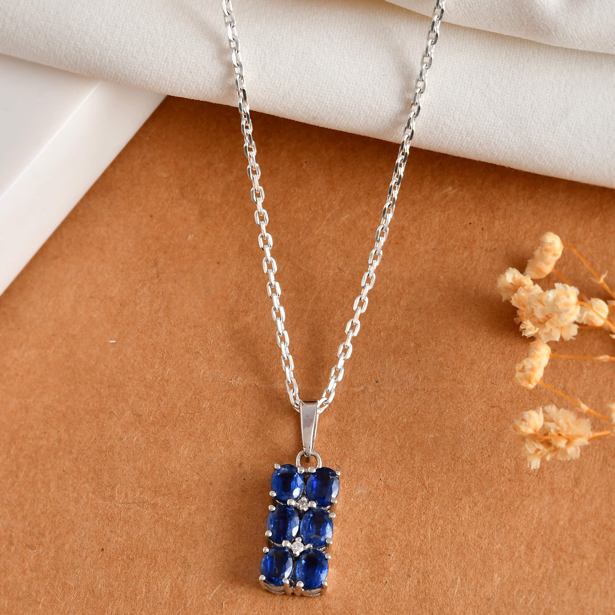 Sapphire Matrix Pendant - 925 Silver Jewellery Meera Jaipur