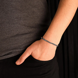Knot braided silver bracelet
