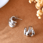 Grizle hoops - 925 Silver Jewellery Meera Jaipur