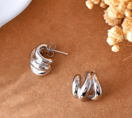 Grizle hoops - 925 Silver Jewellery Meera Jaipur