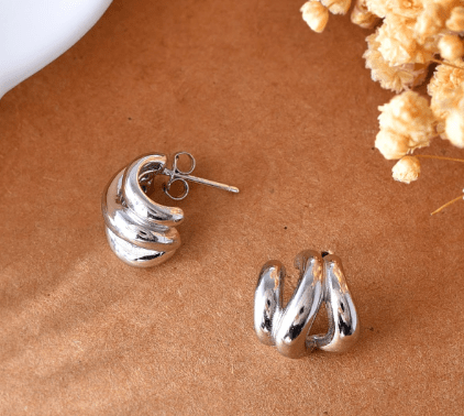 Grizle hoops - 925 Silver Jewellery Meera Jaipur