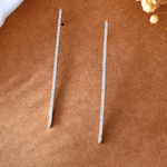 Silver line earrings - 925 Silver Jewellery Meera Jaipur