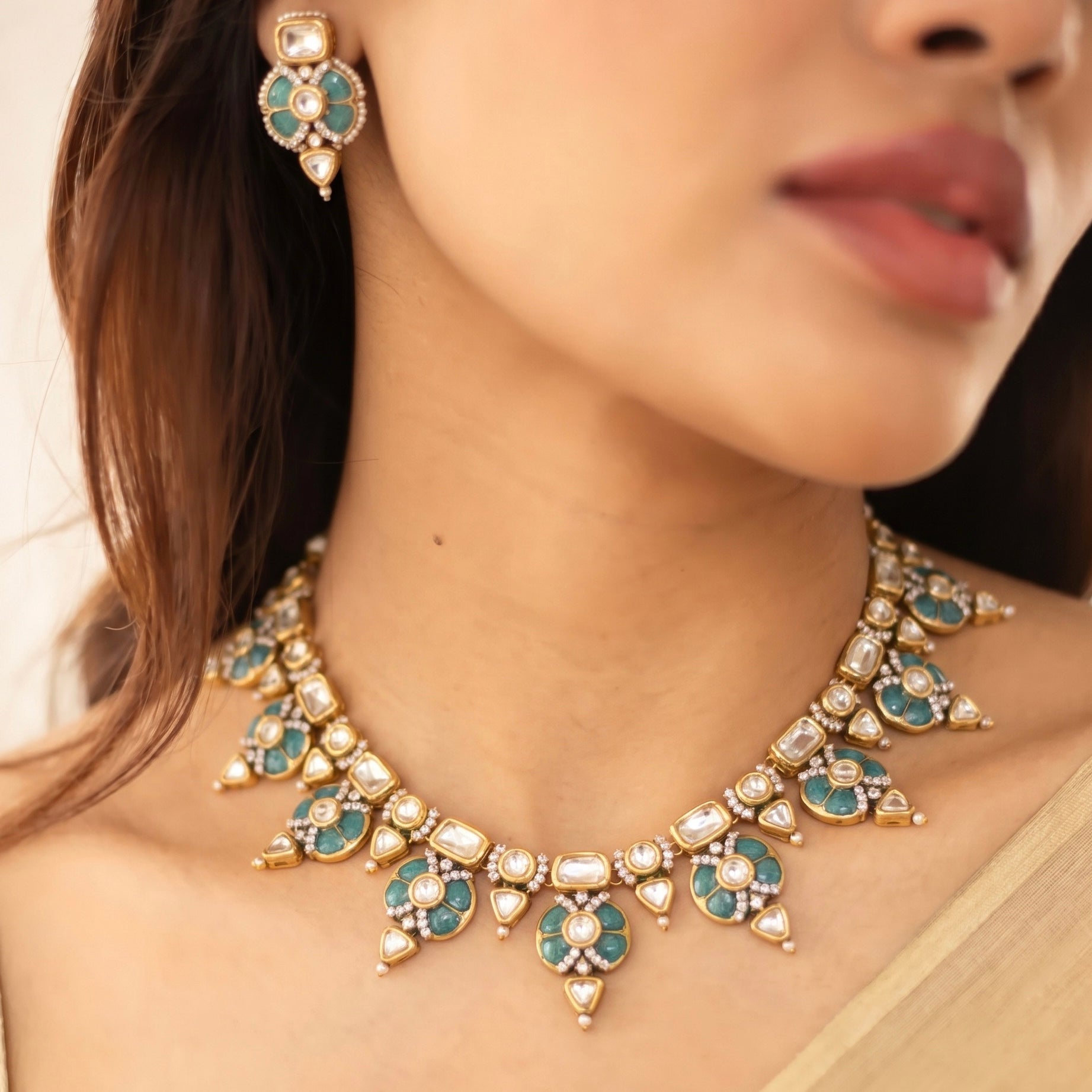 Shaan Silver Necklace Set 925 sterling silver meera jaipur