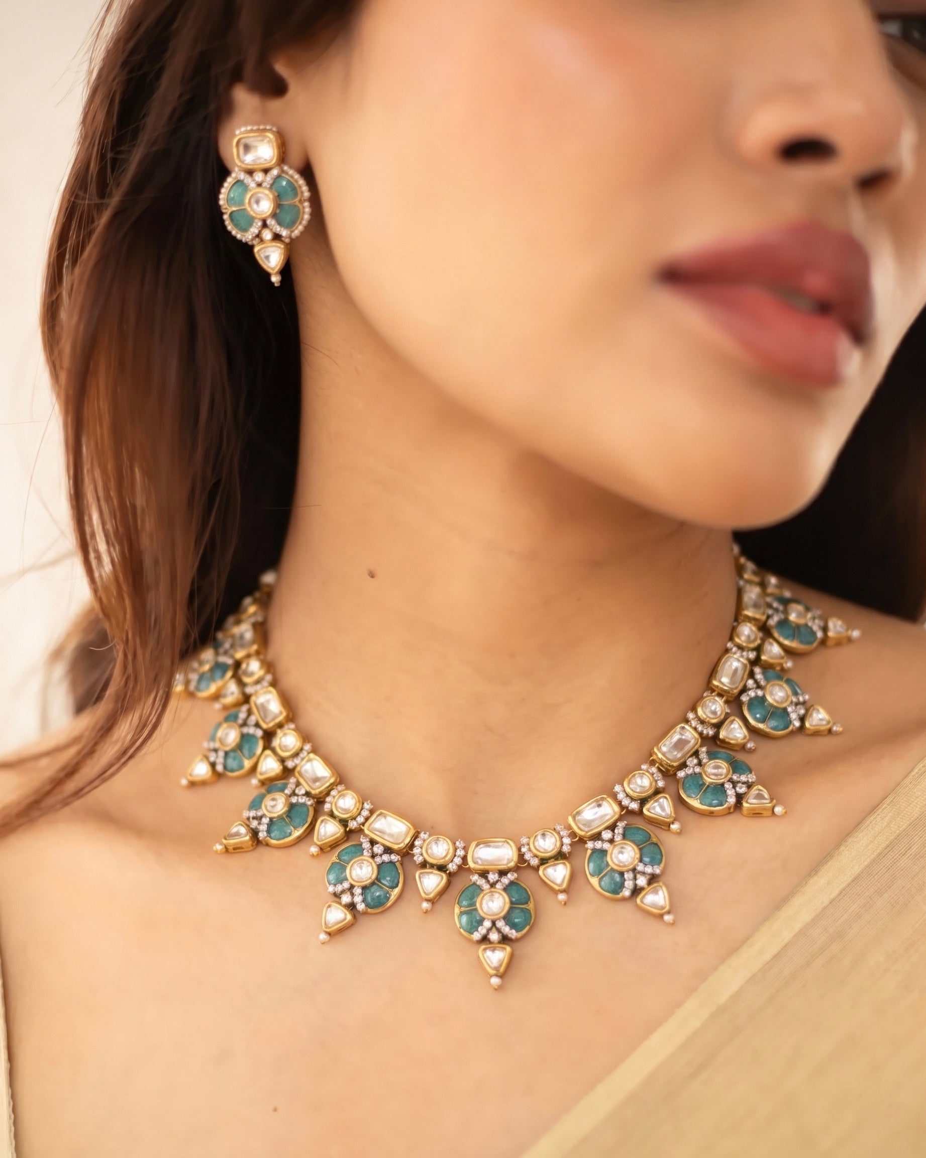 Shaan Silver Necklace Set 925 sterling silver meera jaipur