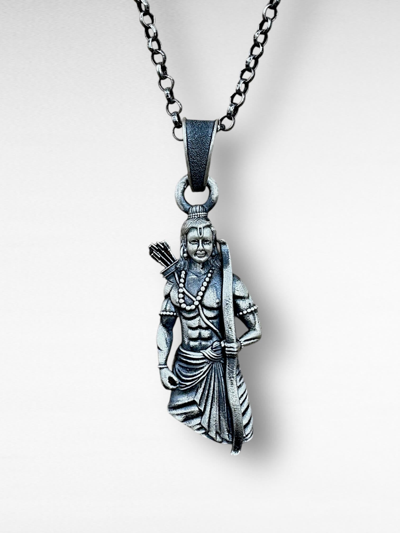 Shri Ram Idol Pendant - 925 Silver Jewellery Meera Jaipur