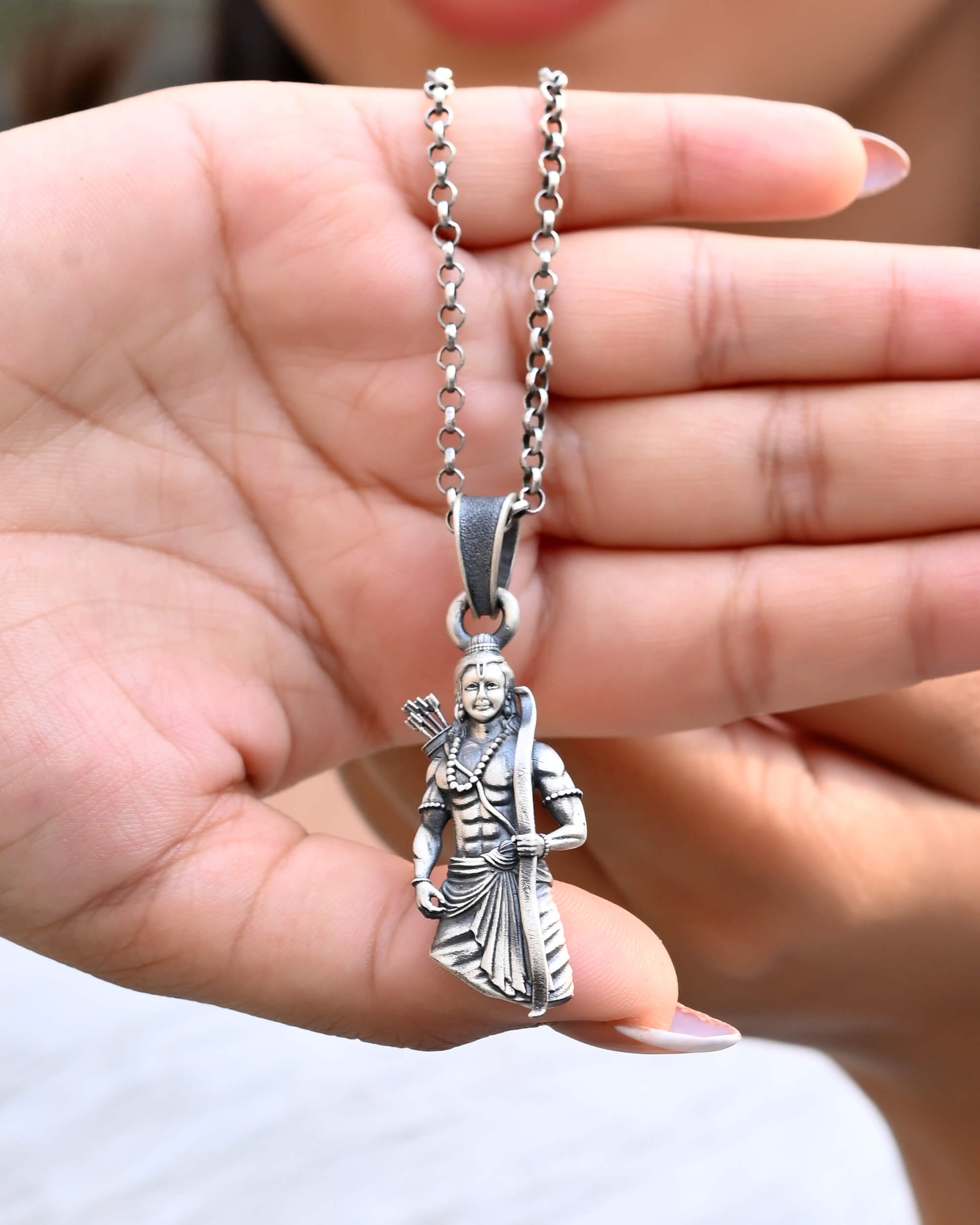 Shri Ram Idol Pendant - 925 Silver Jewellery Meera Jaipur