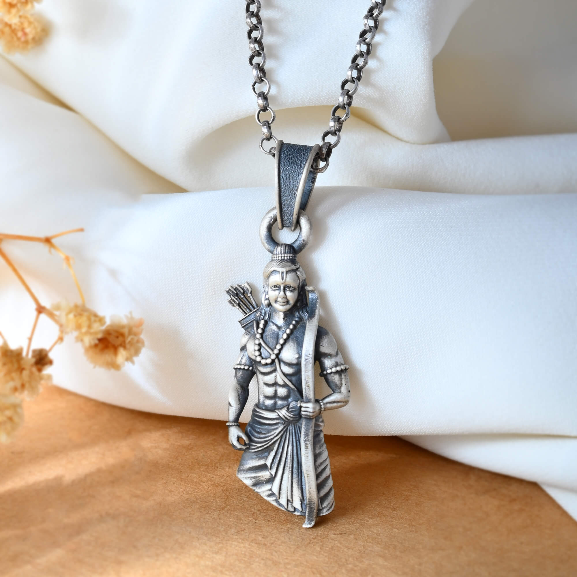 Shri Ram Idol Pendant - 925 Silver Jewellery Meera Jaipur
