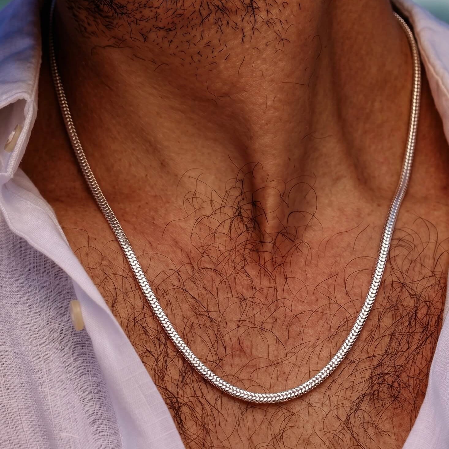 Silver Foxtail Snake Chain 925 sterling silver meera jaipur