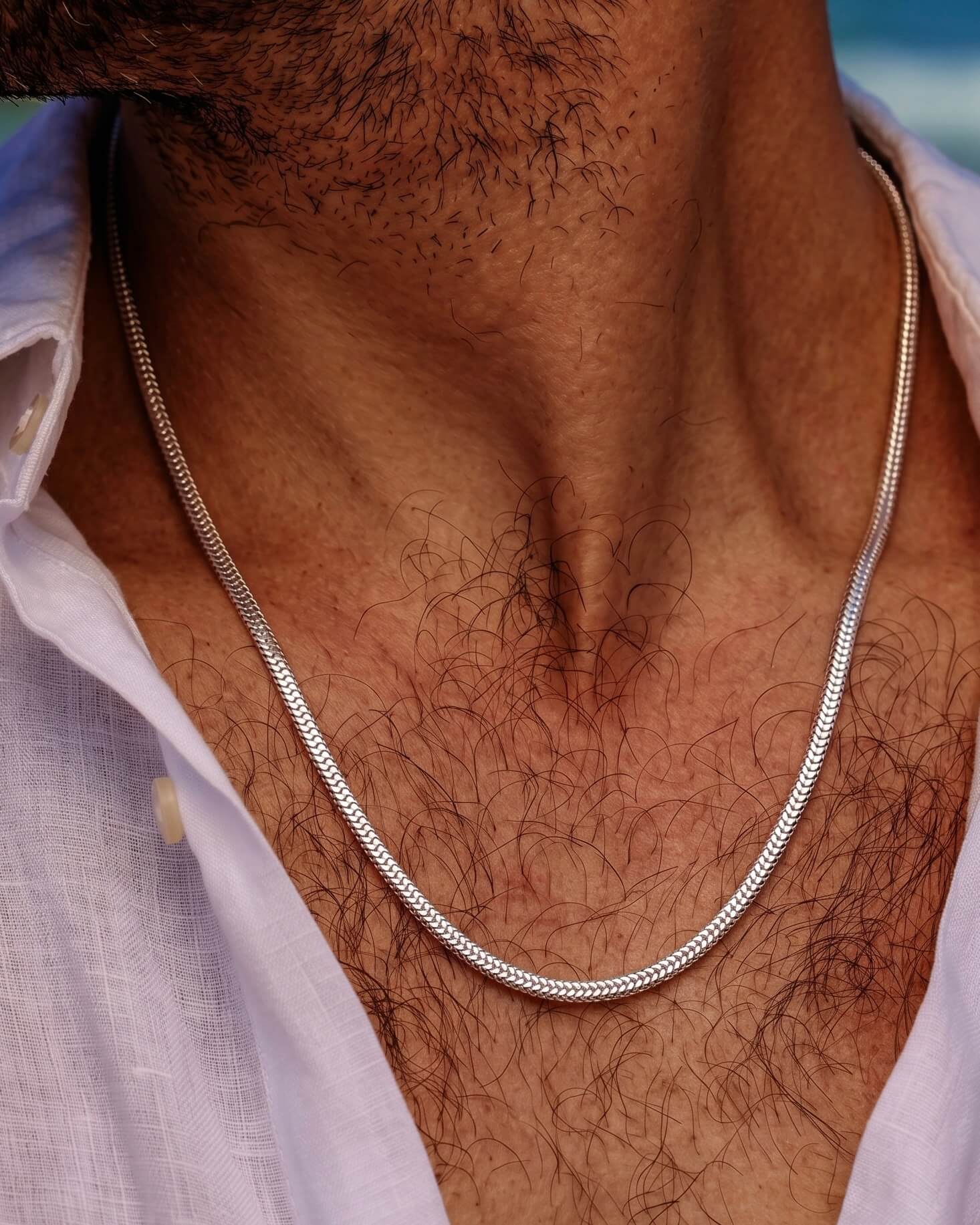 Silver Foxtail Snake Chain 925 sterling silver meera jaipur