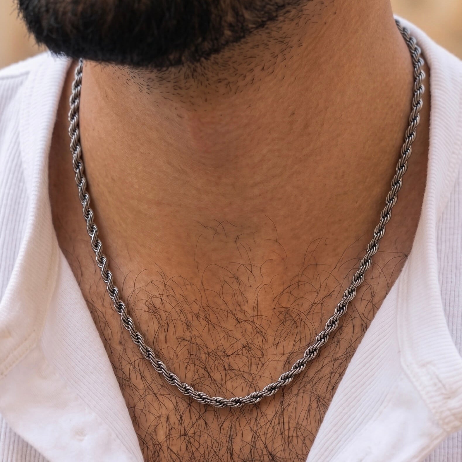 Silver Rope Chain 925 sterling silver meera jaipur