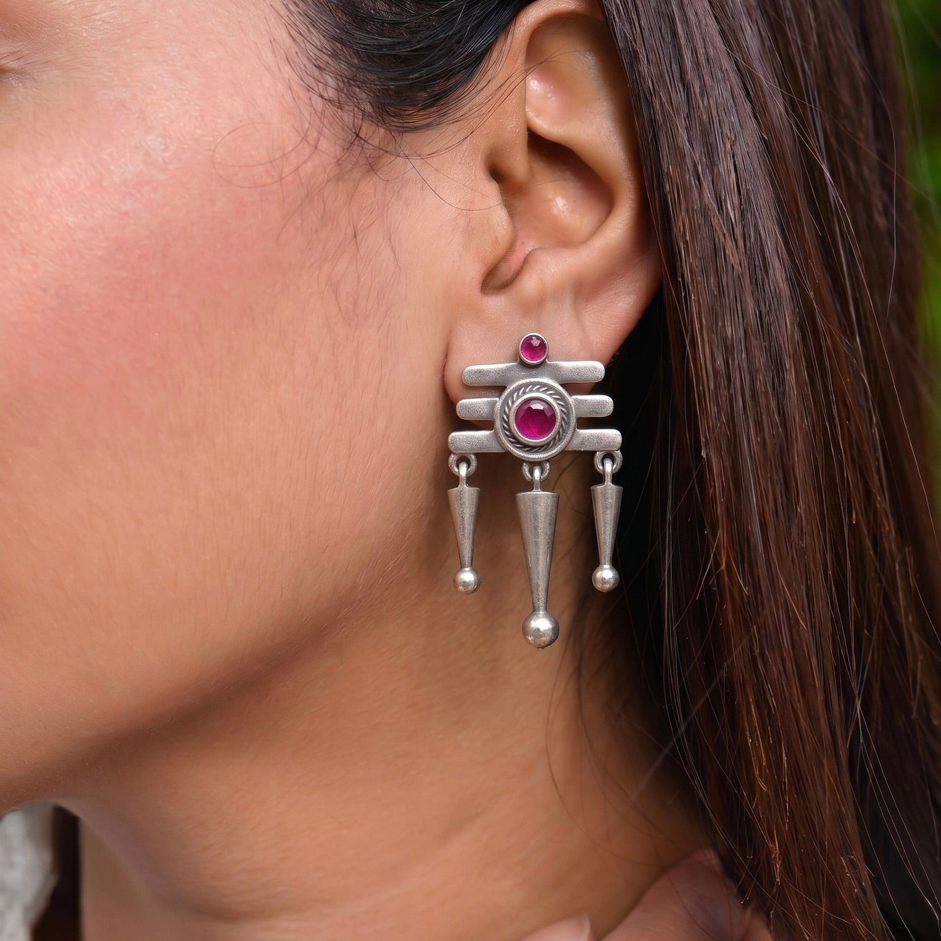 Siya Silver Earrings 925 sterling silver meera jaipur