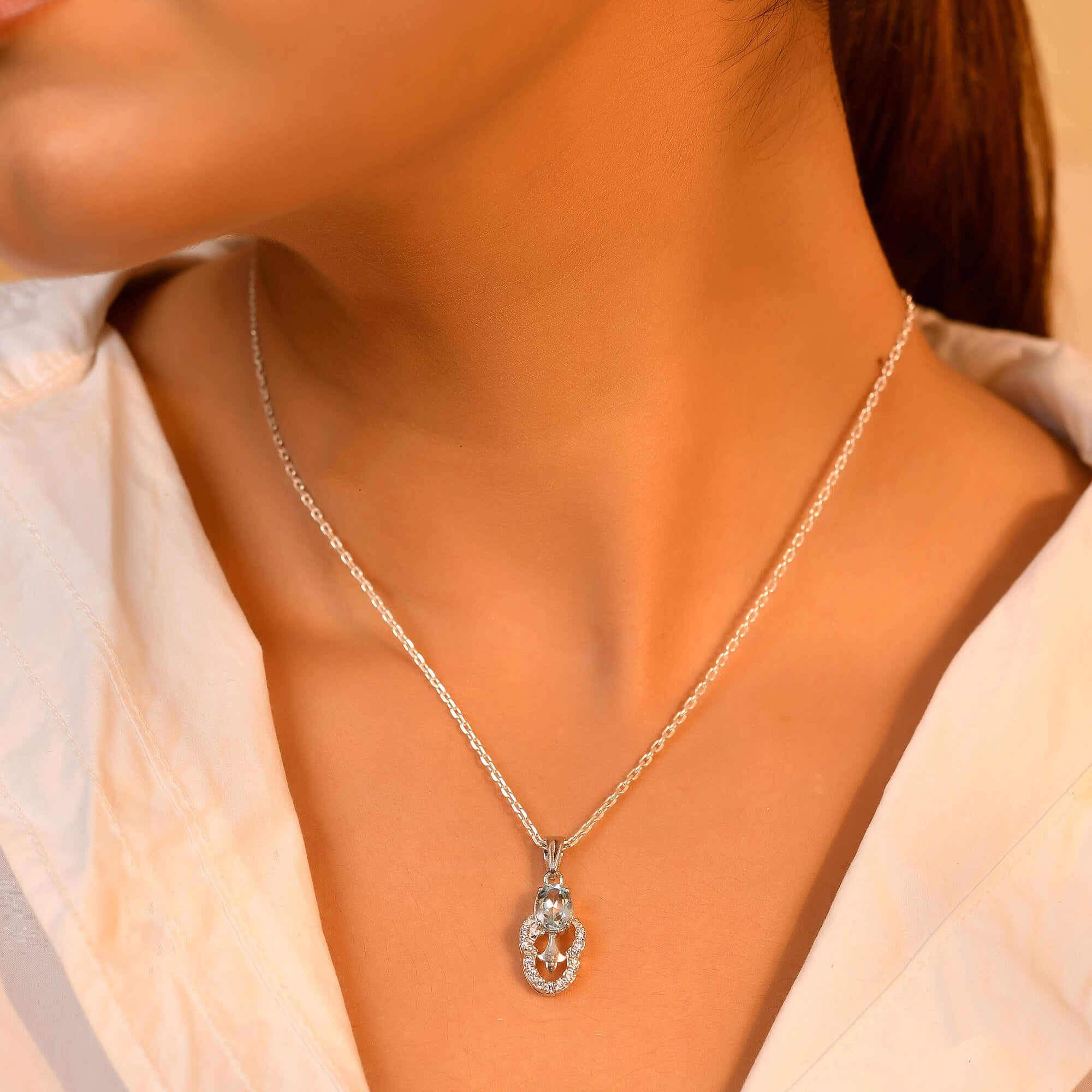 Sky Bloom Pendant - 925 Silver Jewellery Meera Jaipur