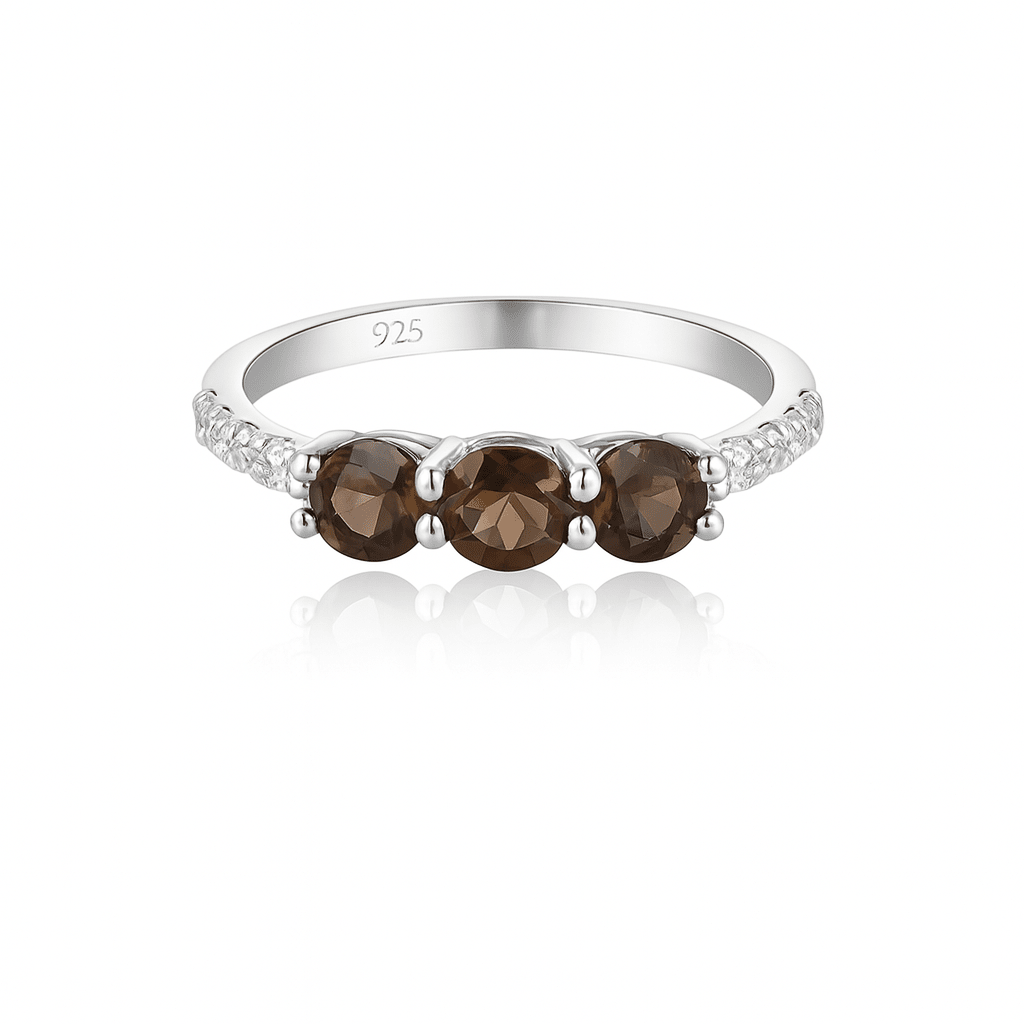 Smoky Silver ring - 925 Silver Jewellery Meera Jaipur
