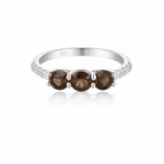 Smoky Silver ring - 925 Silver Jewellery Meera Jaipur