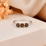 Smoky Silver ring - 925 Silver Jewellery Meera Jaipur