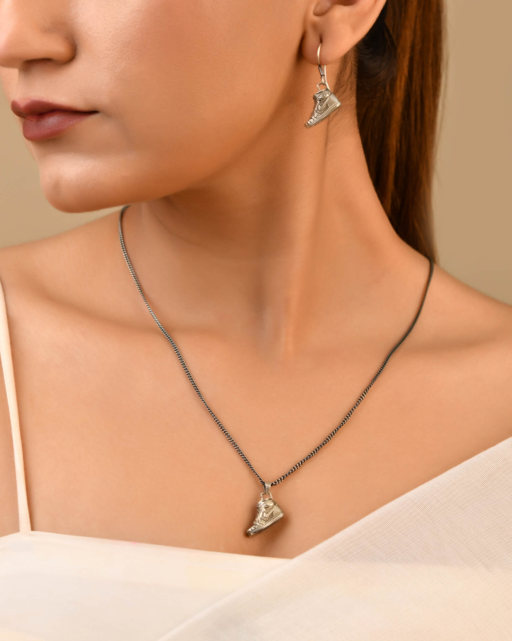 Sneaker Earring - 925 Silver Jewellery Meera Jaipur