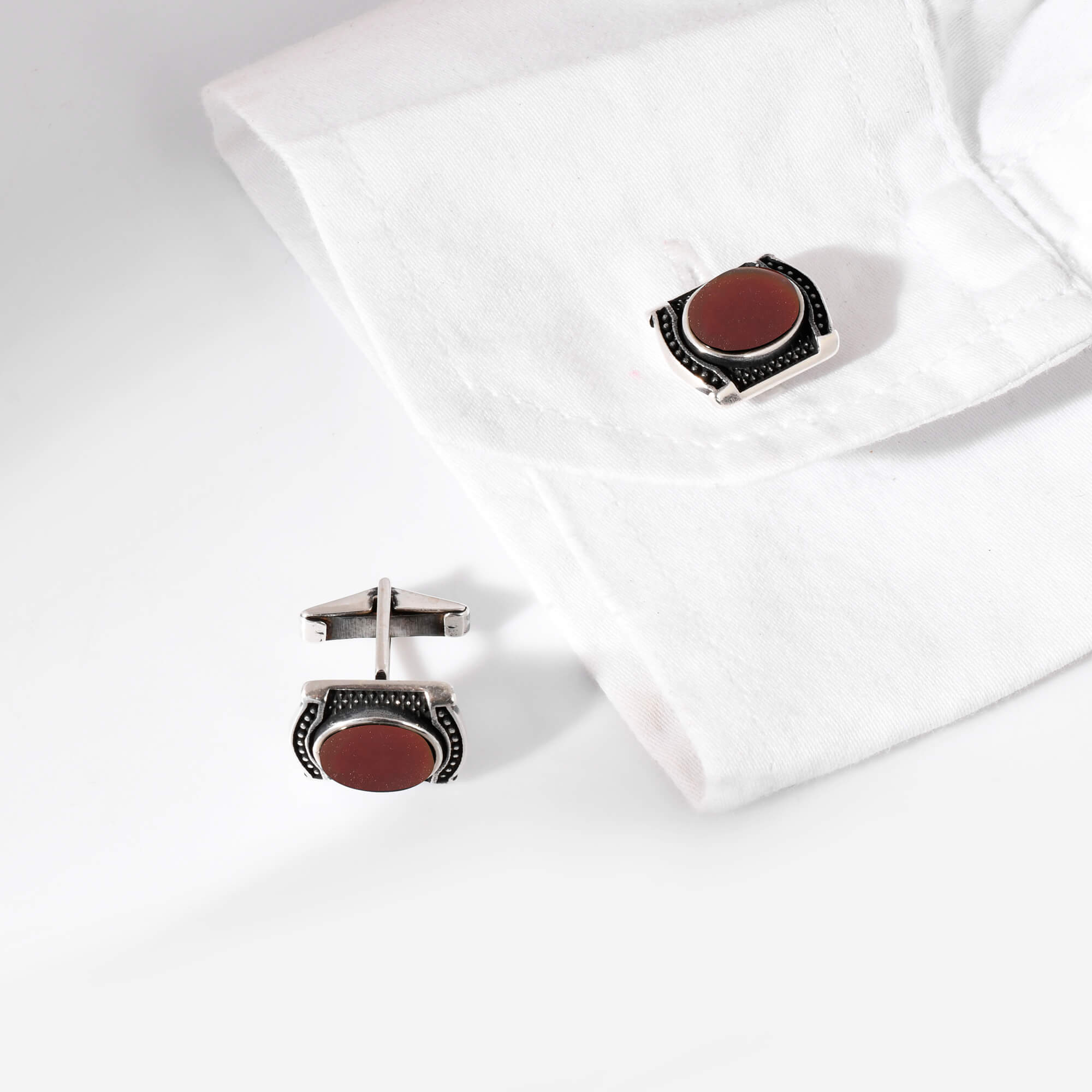 Sterli Silver Cuff Link - 925 Silver Jewellery Meera Jaipur