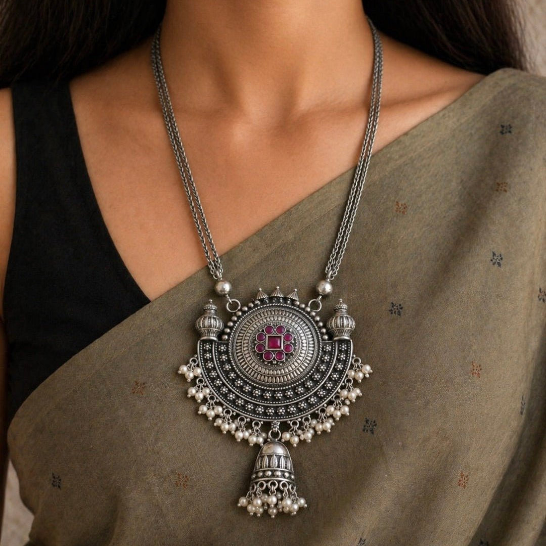 Suraj Necklace 925 sterling silver meera jaipur