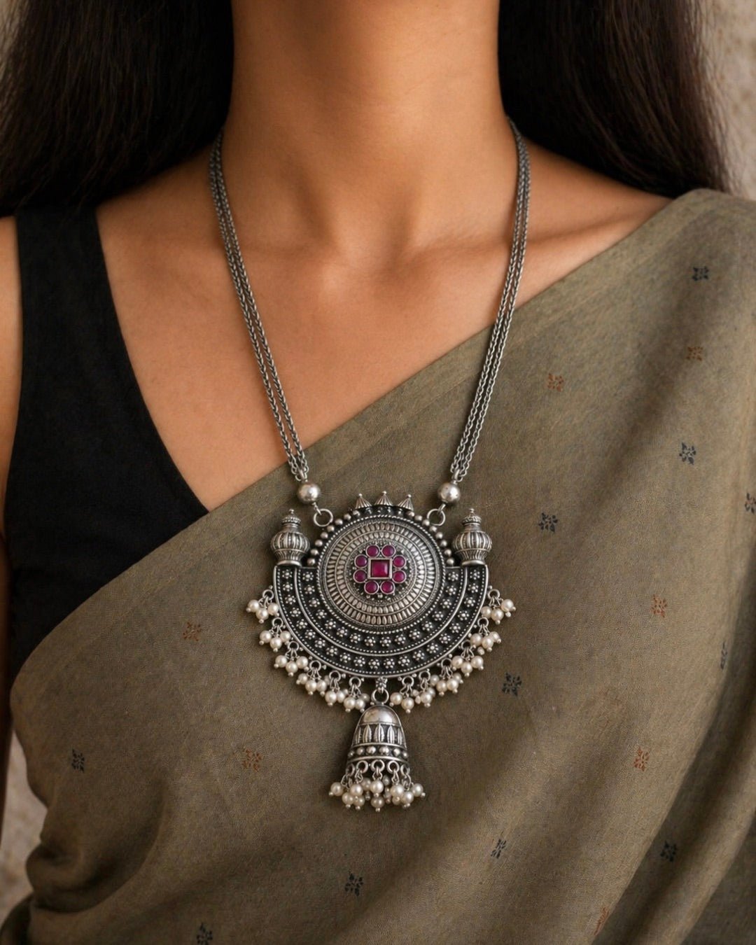 Suraj Necklace 925 sterling silver meera jaipur
